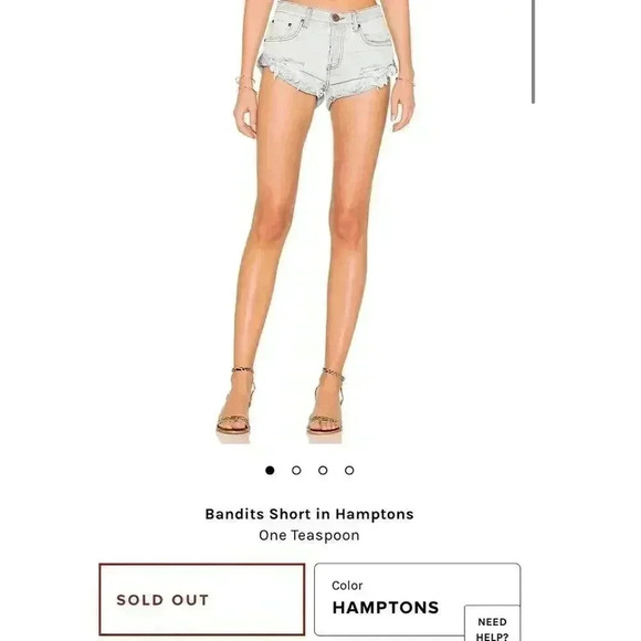 One teaspoon Bandits Short in Hamptons - Picture 2 of 8